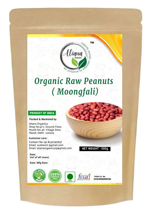 Organic Raw Peanuts (Moongfali) 500g