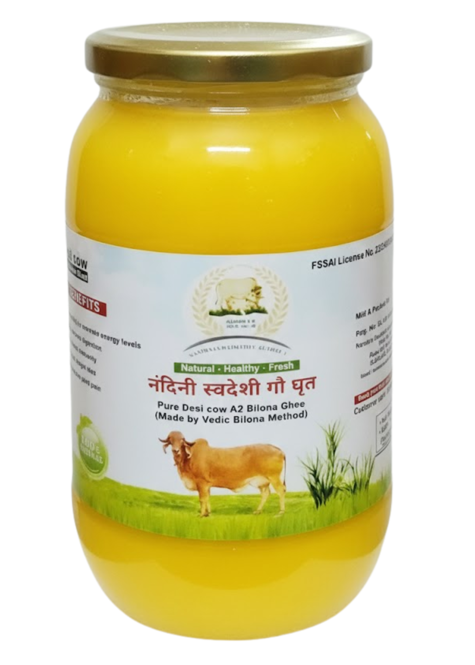Pure Gir Cow Ghee made by Vedic Bilona  methods 1000ml